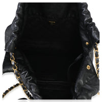 Chanel Black Quilted Crumpled Calfskin Large  22 Hobo Handbag 9