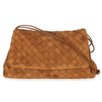 Bottega Veneta Amber Intrecciato Suede Giorno Shoulder Bag Handbag id