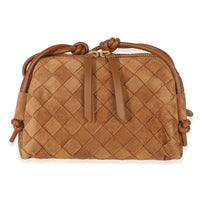Bottega Veneta Amber Intrecciato Suede Mini Concert Pouch Handbag id