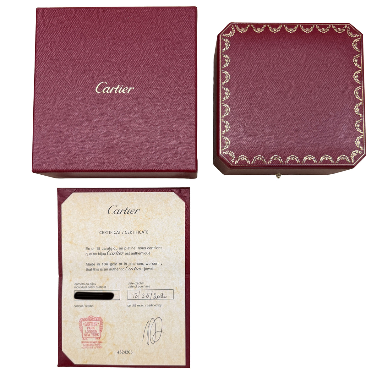 Cartier Rose Gold  Small Model Love Bracelet box