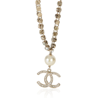 Chanel Gold Plated  2021 Strass & Faux Pearl Necklace id