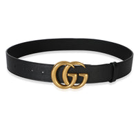 Gucci Black Double Calfskin GG Marmont Belt id