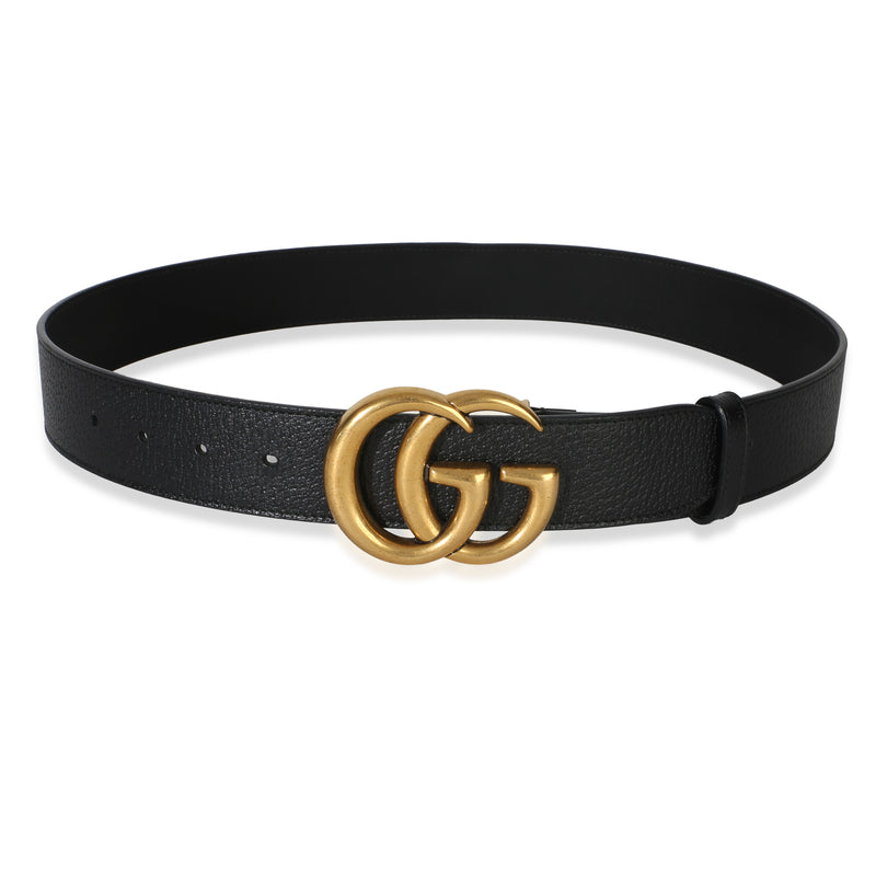 Gucci Black Double Calfskin GG Marmont Belt id