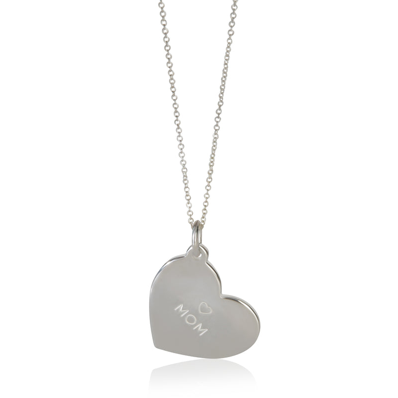Tiffany & Co. Sterling Silver  Mom Heart Pendant fv