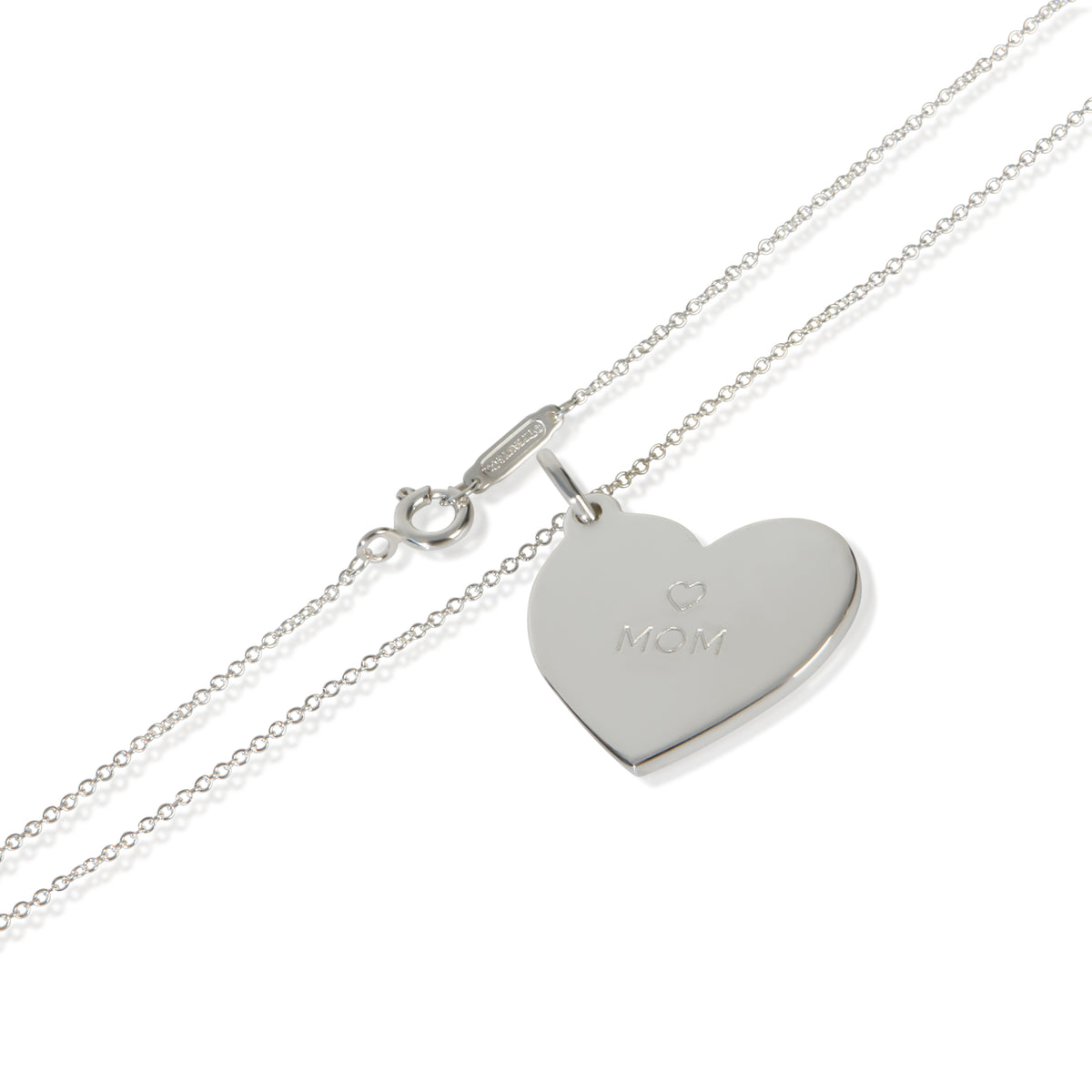 Tiffany & Co. Sterling Silver  Mom Heart Pendant 2