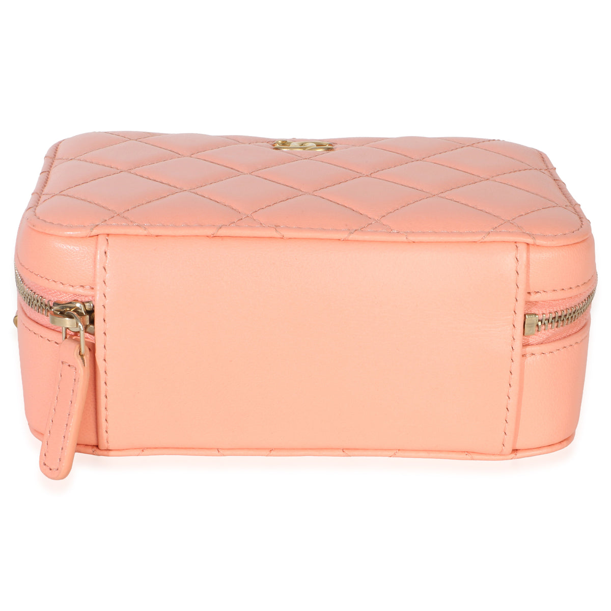 Chanel Coral Quilted Lambskin Pearl Crush Camera Vanity Case Handbag 5