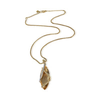 David Yurman Yellow Gold Citrine and Diamond Cable Wrap Pendant pv