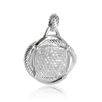 David Yurman Sterling Silver Diamond Large Infinity Pendant