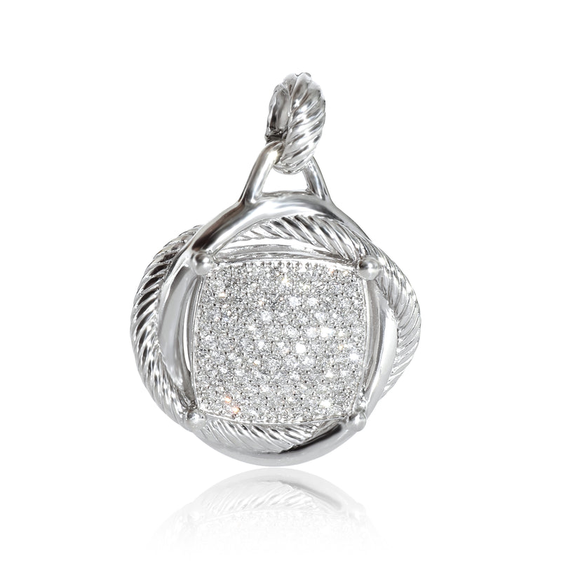 David Yurman Sterling Silver Diamond Large Infinity Pendant