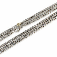 David Yurman Sterling Silver  3.6mm Box Chain Necklace sv