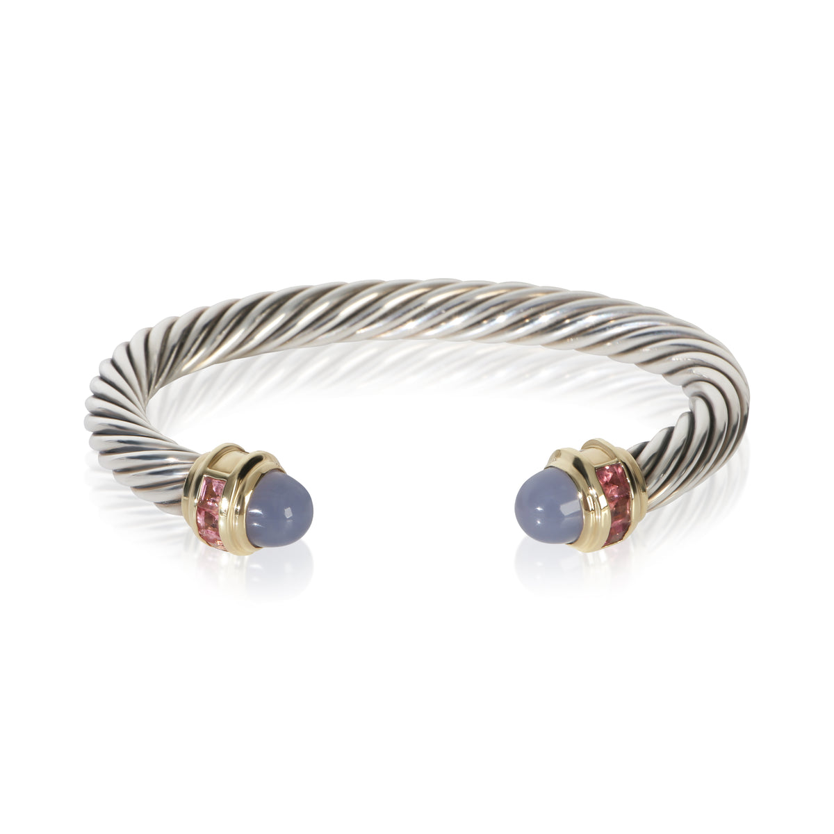 David Yurman Yellow Gold & Sterling Silver Chalcedony and Tourmaline Renaissance fv