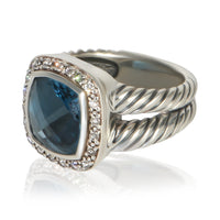 David Yurman Sterling Silver Topaz and Diamond Albion Ring sv