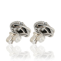 David Yurman Sterling Silver Onyx Infinity Stud Earrings bv