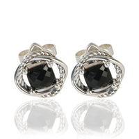 David Yurman Sterling Silver Onyx Infinity Stud Earrings fv