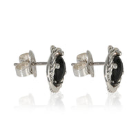 David Yurman Sterling Silver Onyx Infinity Stud Earrings pv