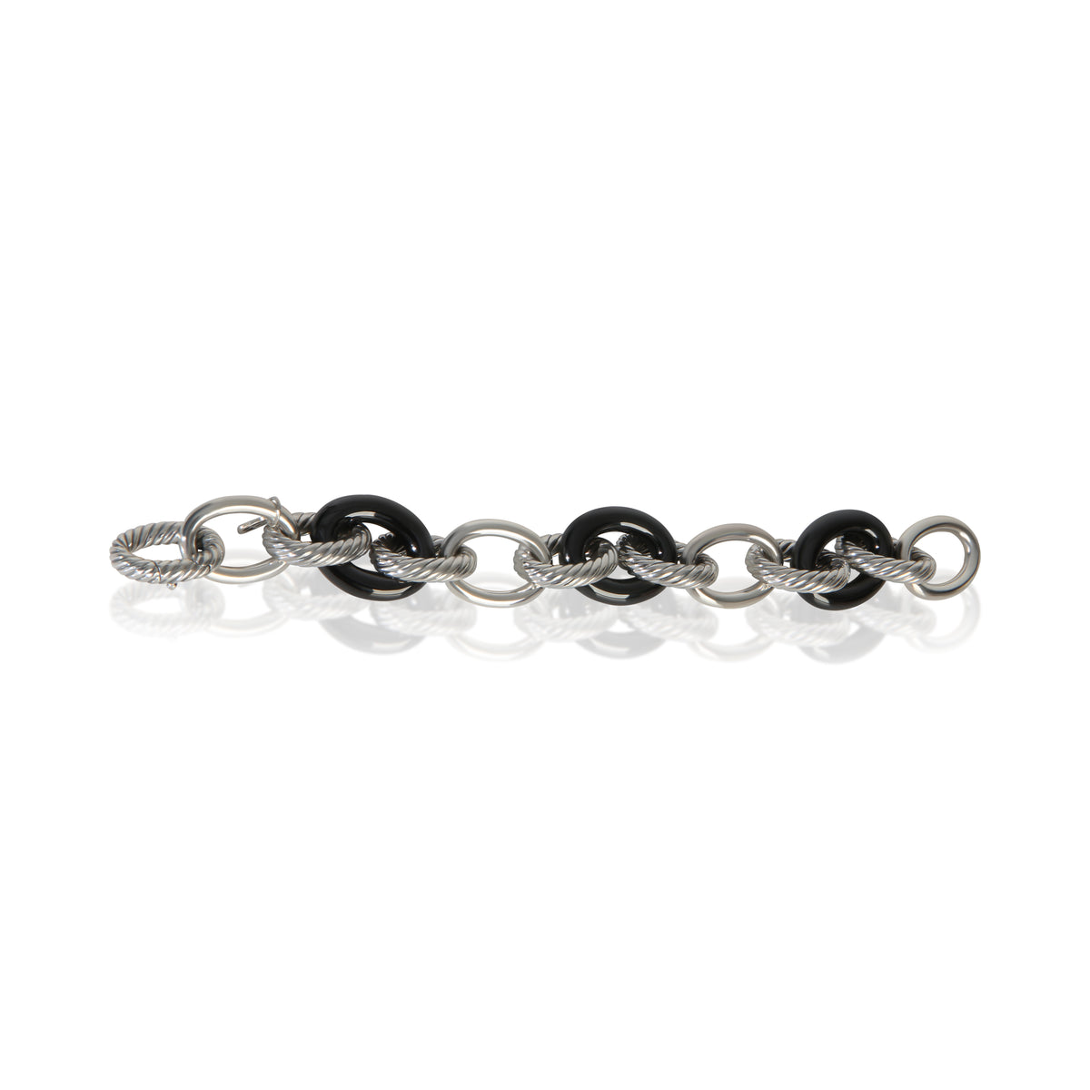 David Yurman Sterling Silver  Oval Link Bracelet bv