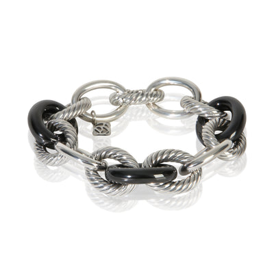 David Yurman Sterling Silver  Oval Link Bracelet fv
