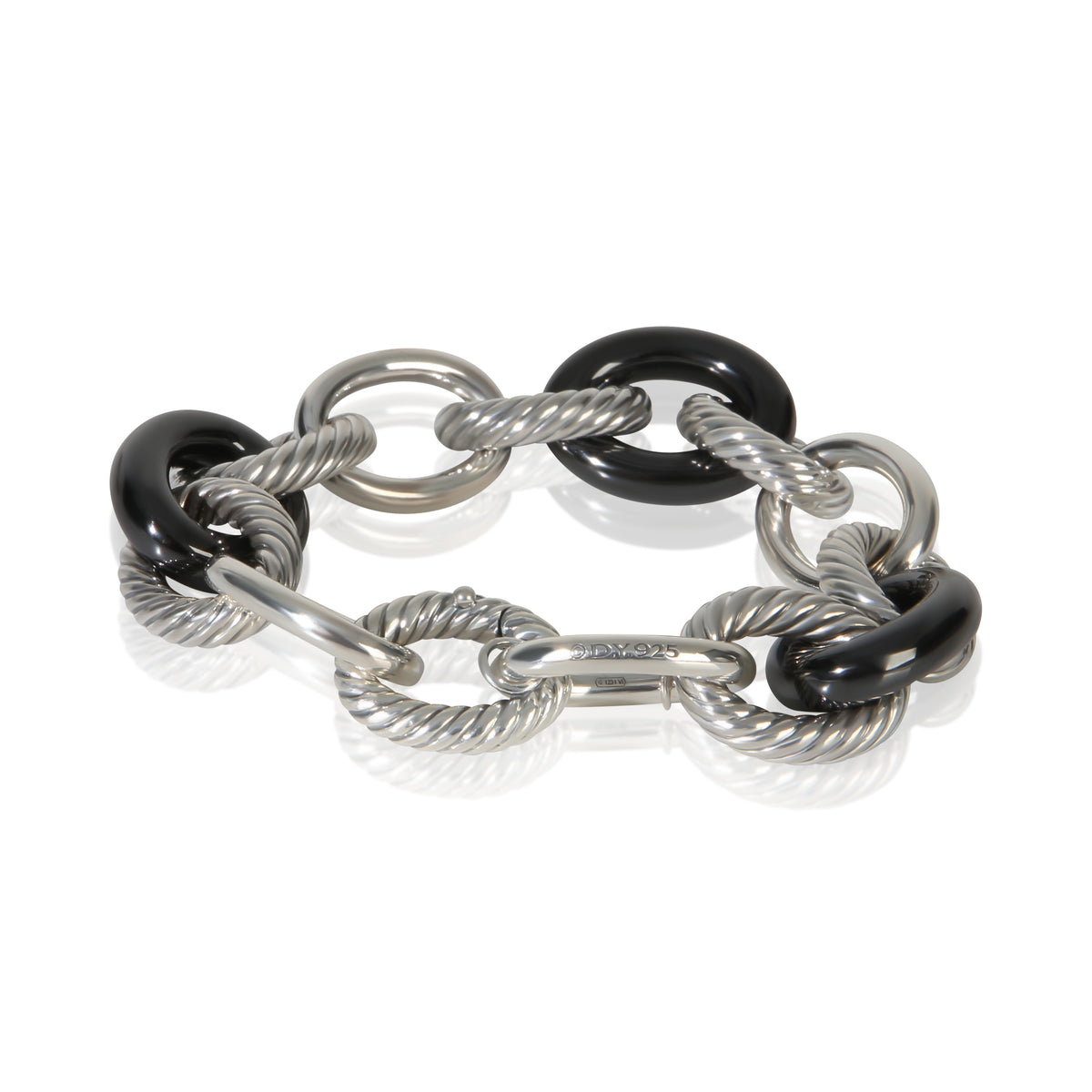 David Yurman Sterling Silver  Oval Link Bracelet pv
