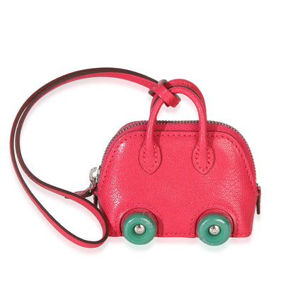 Hermès Rose Mexico Vert Vertigo Chevre Chamkila Bolide On Wheels Bag Charm id