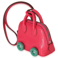 Hermès Rose Mexico Vert Vertigo Chevre Chamkila Bolide On Wheels Bag Charm 2