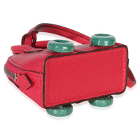 Hermès Rose Mexico Vert Vertigo Chevre Chamkila Bolide On Wheels Bag Charm 5