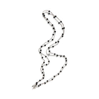 David Yurman Sterling Silver Onyx Onyx Station Necklace pv