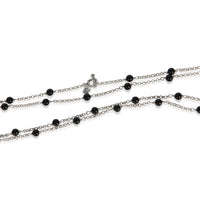 David Yurman Sterling Silver Onyx Onyx Station Necklace sv