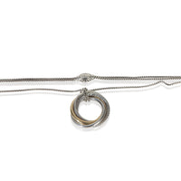 David Yurman 1/4 14K Yellow Gold & Sterling Silver Crossover Necklace sv