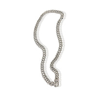 David Yurman Sterling Silver Diamond Buckle Necklace pv