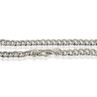 David Yurman Sterling Silver Diamond Buckle Necklace sv