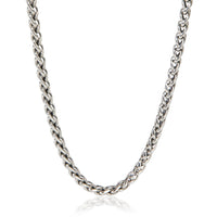 David Yurman Sterling Silver  Wheat Chain Necklace fv