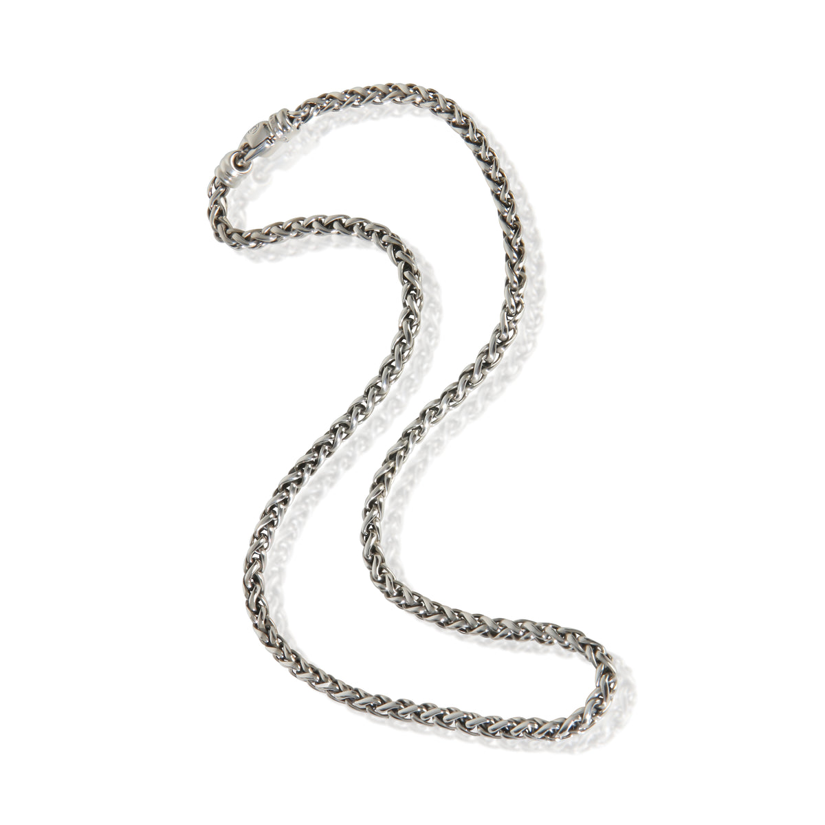 David Yurman Sterling Silver  Wheat Chain Necklace pv