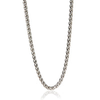 David Yurman Sterling Silver  Wheat Chain Necklace fv