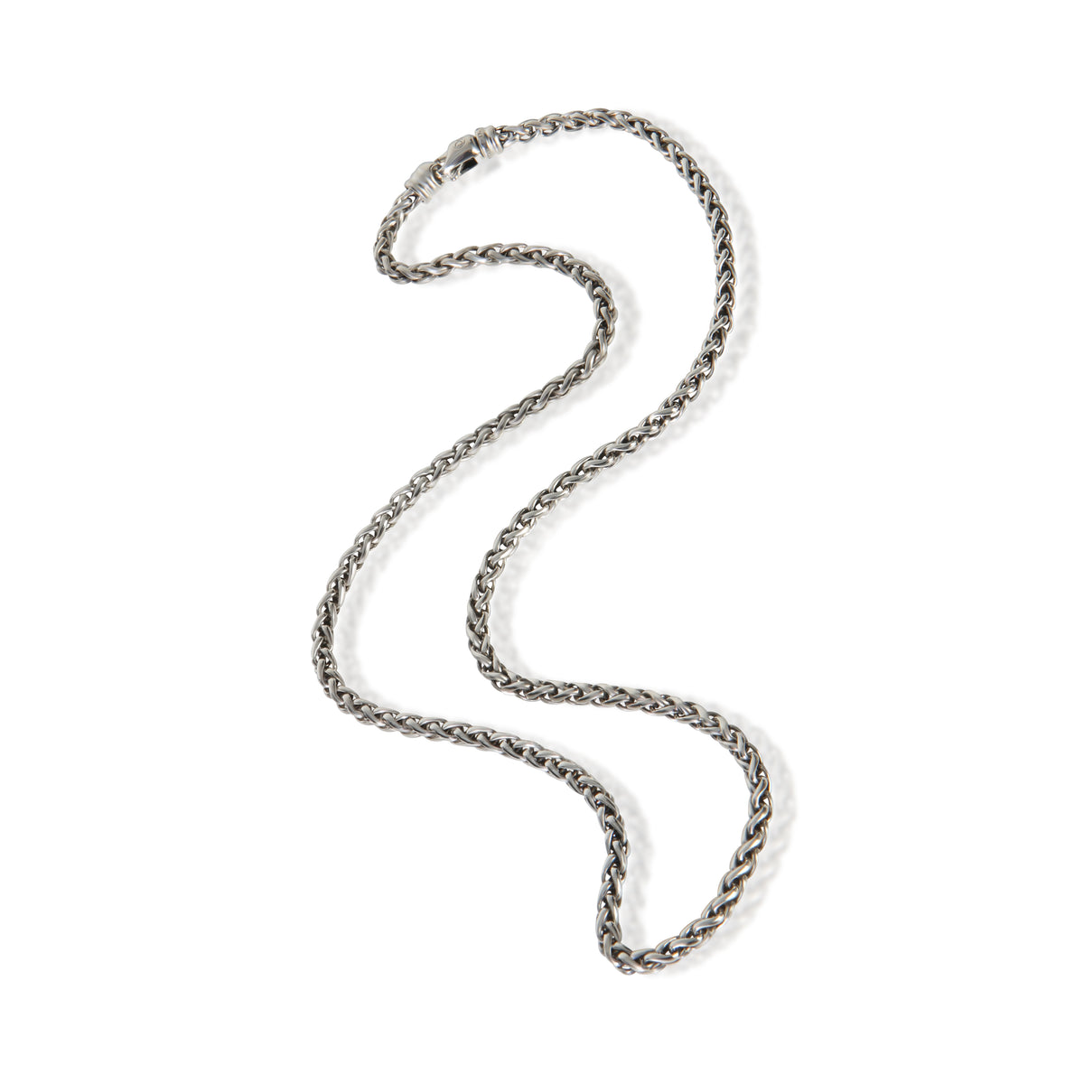 David Yurman Sterling Silver  Wheat Chain Necklace pv