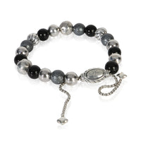 David Yurman Sterling Silver Onyx and Hematite Elements Bracelet pv
