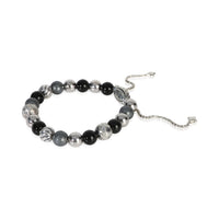 David Yurman Sterling Silver Onyx and Hematite Elements Bracelet sv