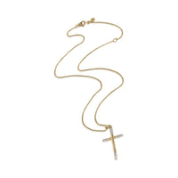 David Yurman Yellow Gold Diamond Cross Pendant pv