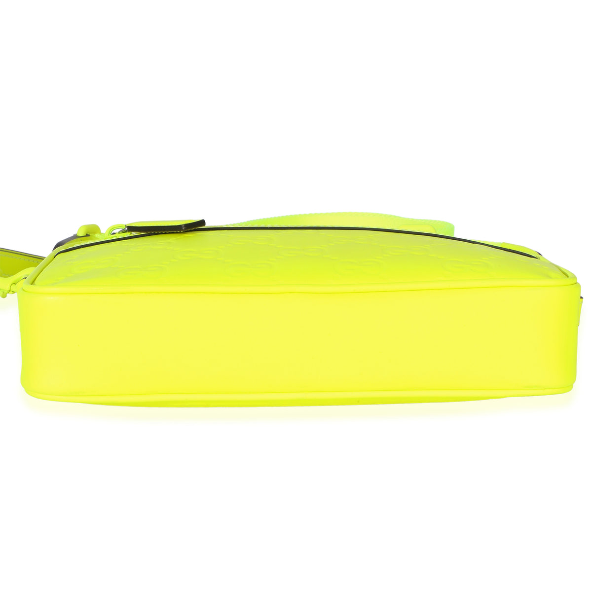Gucci Fluorescent Yellow Rubber Effect Monogram GG Crossbody Bag Handbag 5