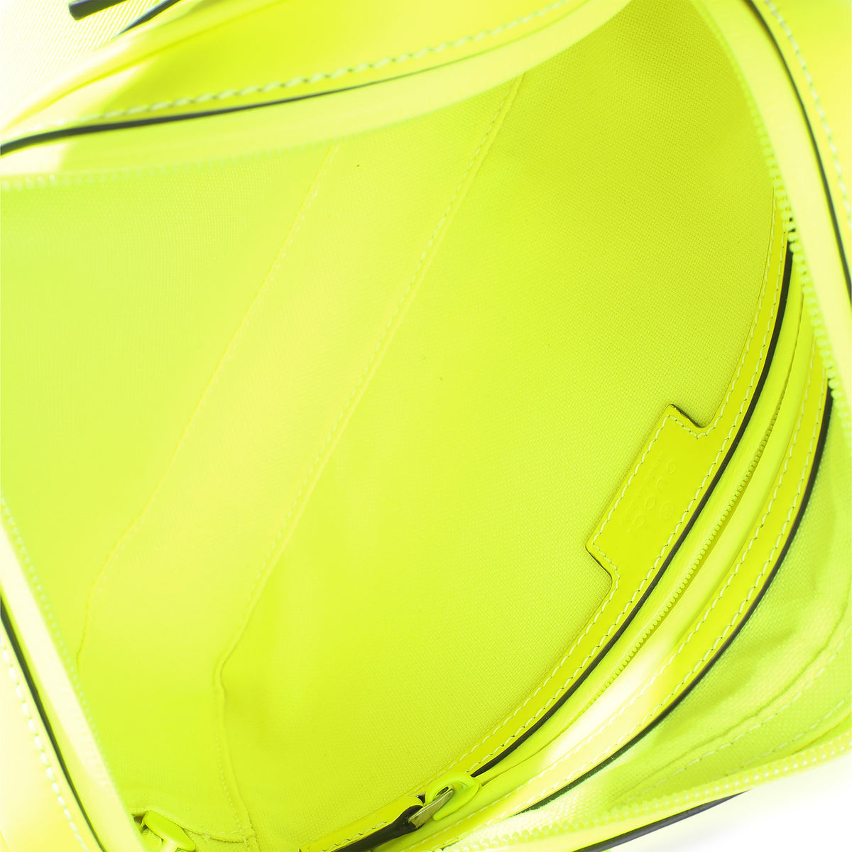 Gucci Fluorescent Yellow Rubber Effect Monogram GG Crossbody Bag Handbag 8