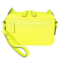 Gucci Fluorescent Yellow Rubber Effect Monogram GG Crossbody Bag Handbag fv