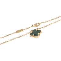 Van Cleef & Arpels Yellow Gold Malachite Vintage Alhambra Pendant sv