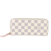 Louis Vuitton Rose Ballerine Damier Azur Canvas Clemence Wallet Wallet id