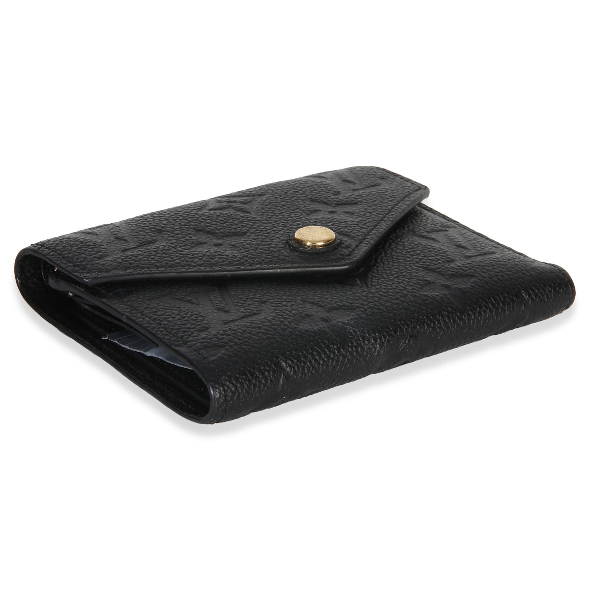 Louis Vuitton Black Monogram Empreinte Victorine Wallet Wallet 7