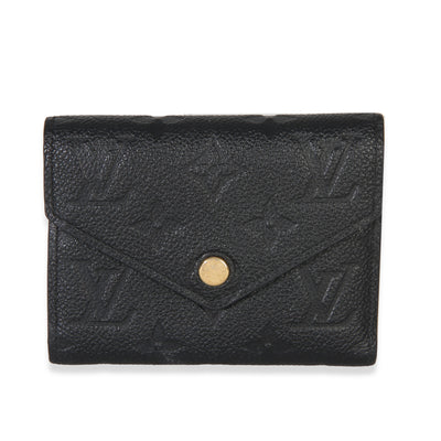 Louis Vuitton Black Monogram Empreinte Victorine Wallet Wallet id