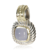 David Yurman Yellow Gold & Sterling Silver Chalcedony Albion Pendant sv