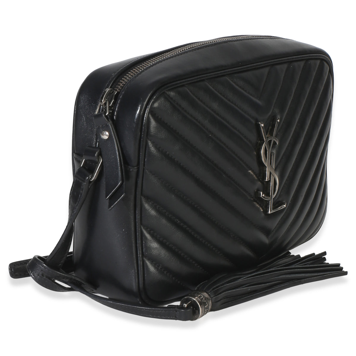 Saint Laurent Black Matelasse Calfskin Lou Camera Bag Handbag 3