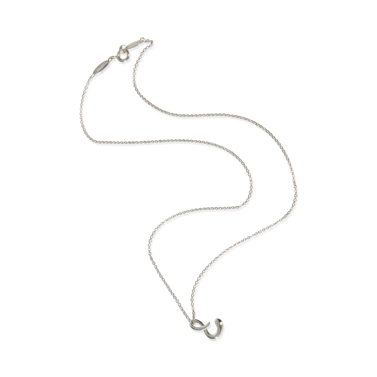 Tiffany & Co. Sterling Silver  Elsa Peretti Alphabet Pendant pv