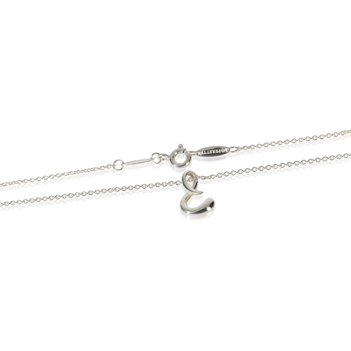 Tiffany & Co. Sterling Silver  Elsa Peretti Alphabet Pendant sv