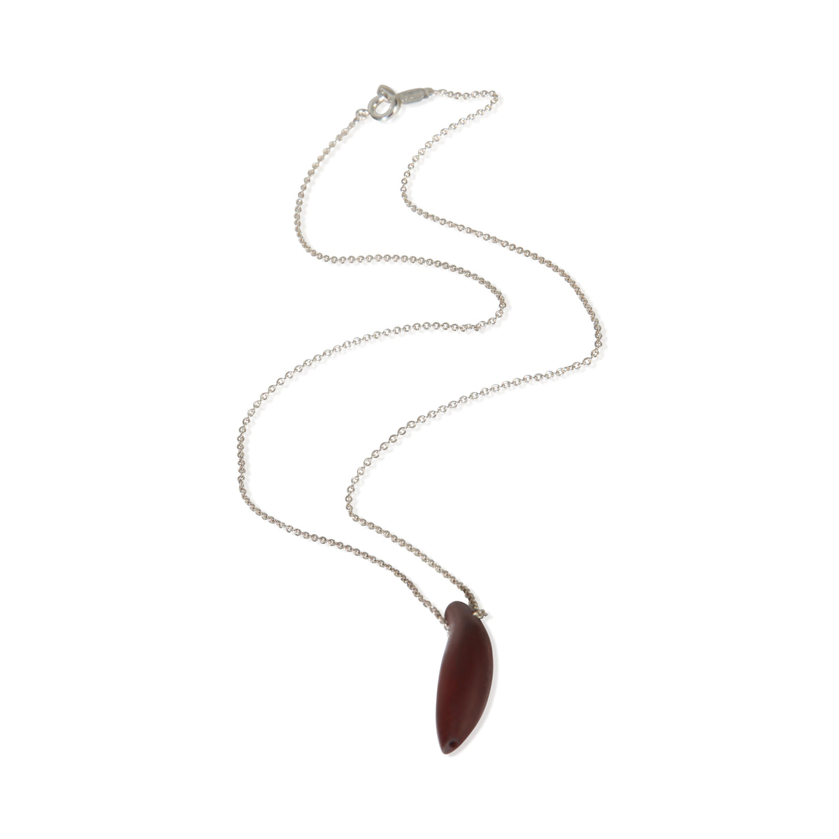 Tiffany & Co. Sterling Silver  Frank Gehry Wood Fish Pendant pv