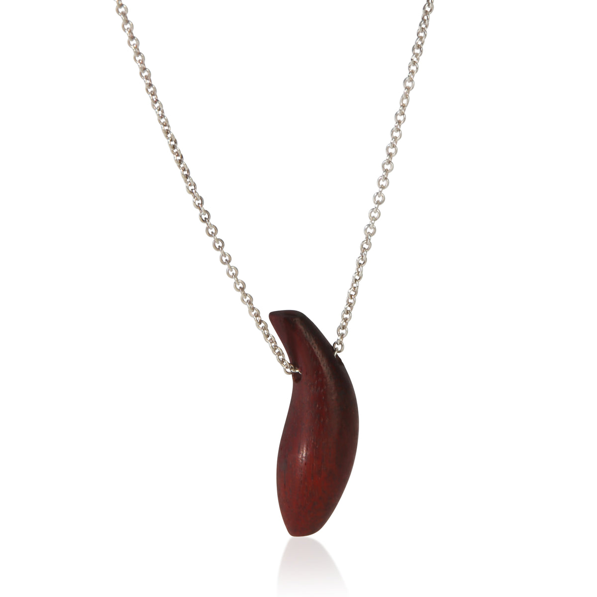 Tiffany & Co. Sterling Silver  Frank Gehry Wood Fish Pendant fv